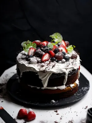 Sweet Berry Delight with Chocolate Sauce