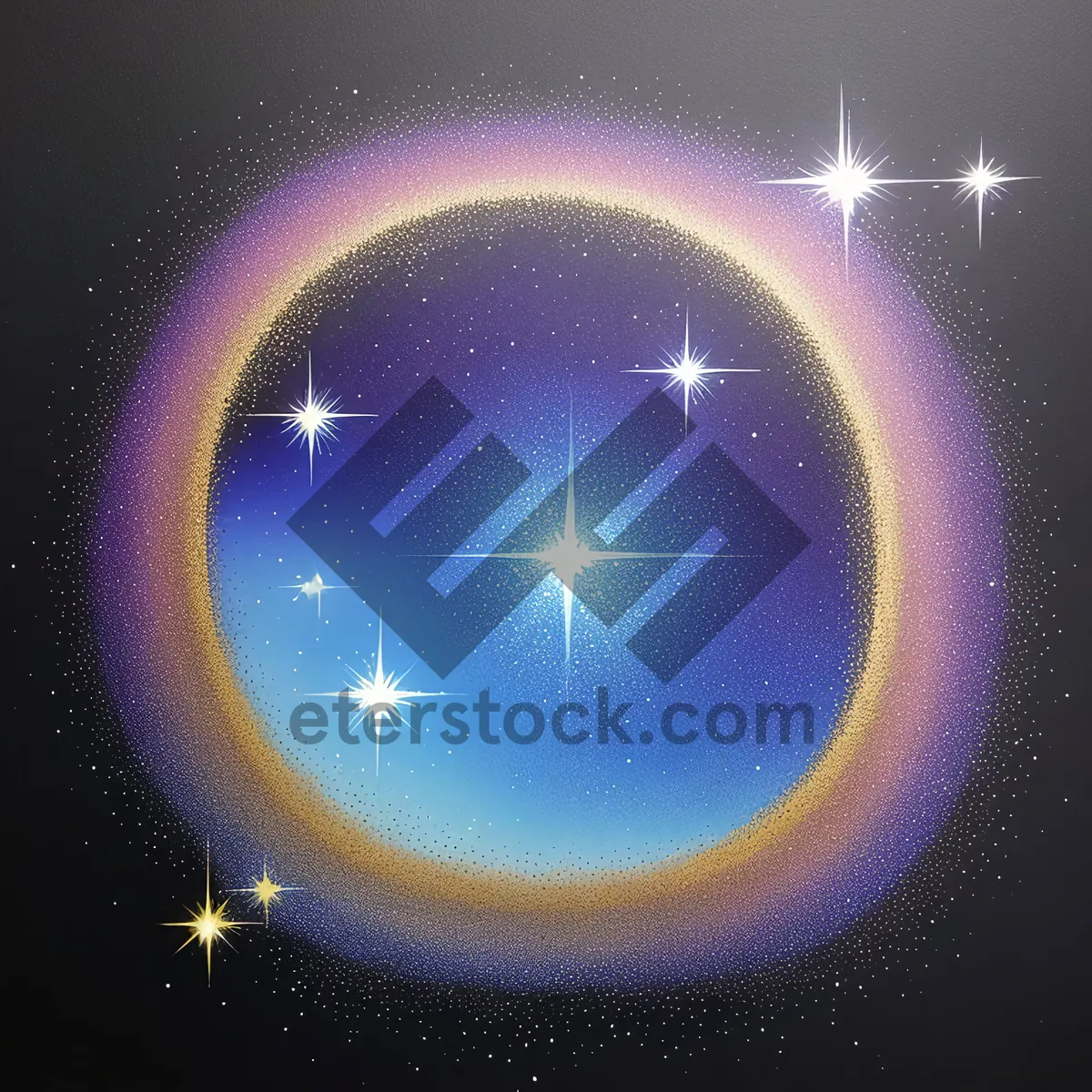 Picture of Cosmic Night Sky With Bright Stars Wallpaper