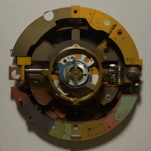 Clock mechanism with metal clutch and hairspring spiral.