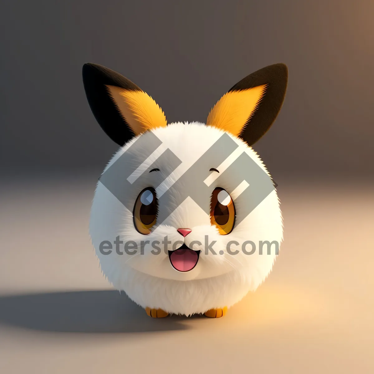 Picture of Fluffy Bunny Studio: Adorable Easter Rabbit with Soft Ears