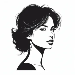 Black Cartoon Housewife Art Design Clip Art Drawing