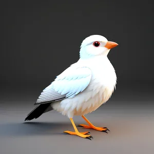 Vibrant Yellow Gull With Majestic Wings