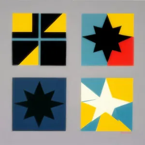 Flag Star Symbol - Iconic Graphic Design