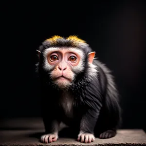 Adorable Baby Primate in Wildlife Habitat