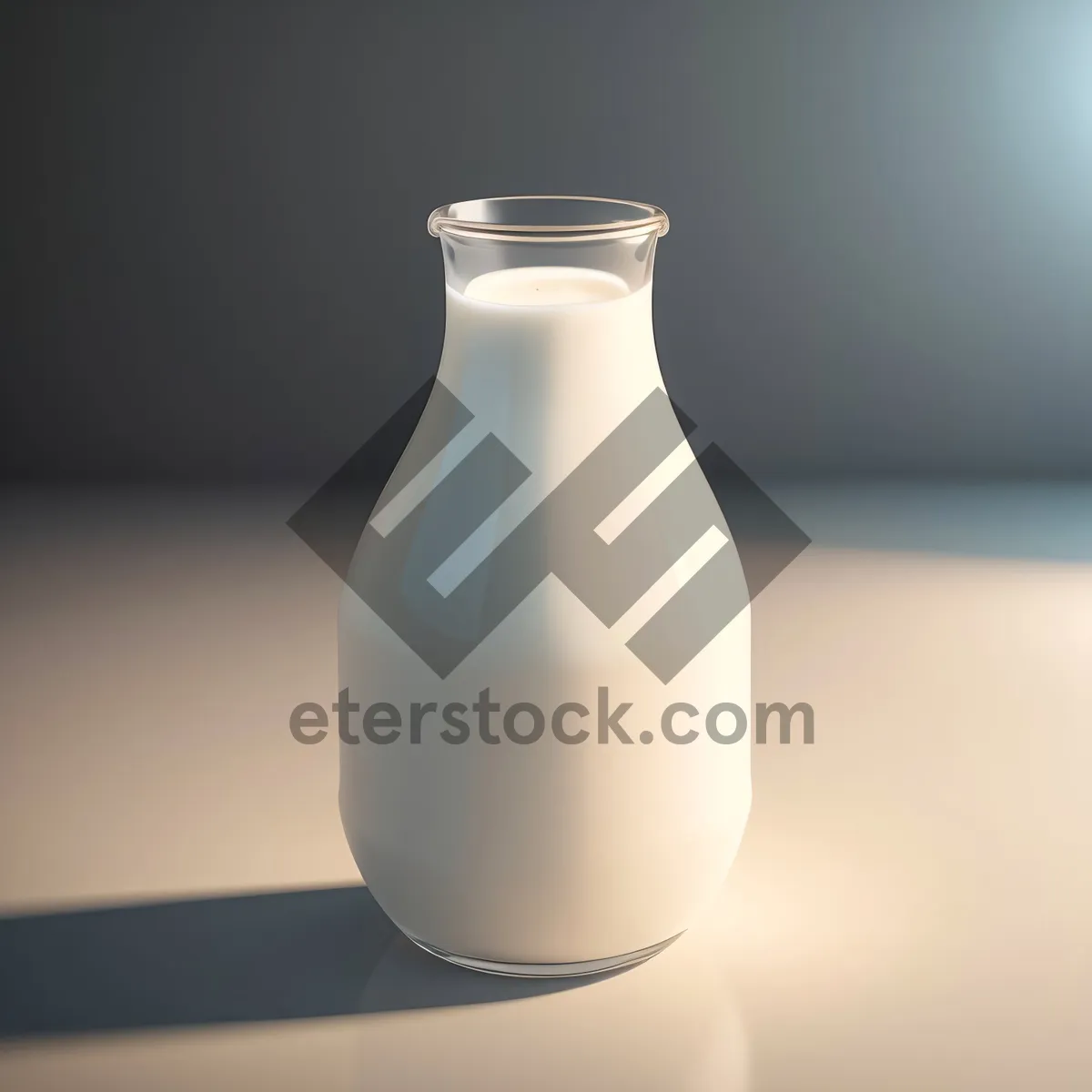 Picture of Transparent Milk Bottle on Laboratory Beaker