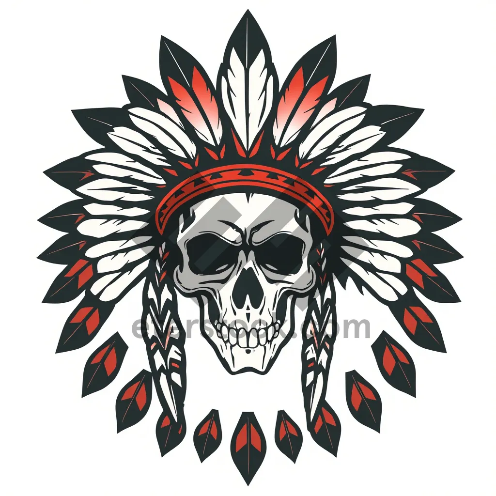 Picture of Retro graphic design element with heraldic symbol.