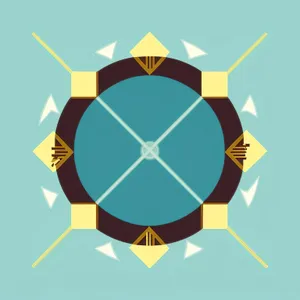 Symbolic Heraldry Design Icon for Art and Sign