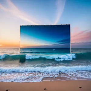 Serene Seascape: Beach Bliss by the Turquoise Horizon