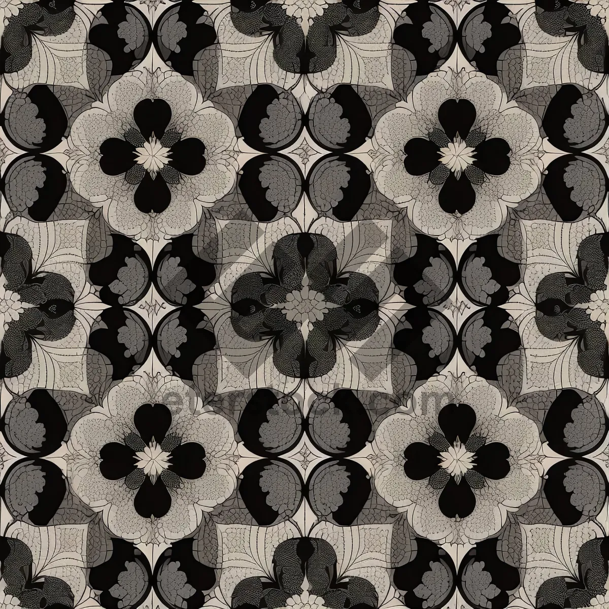 Picture of Retro cotton pattern design wallpaper