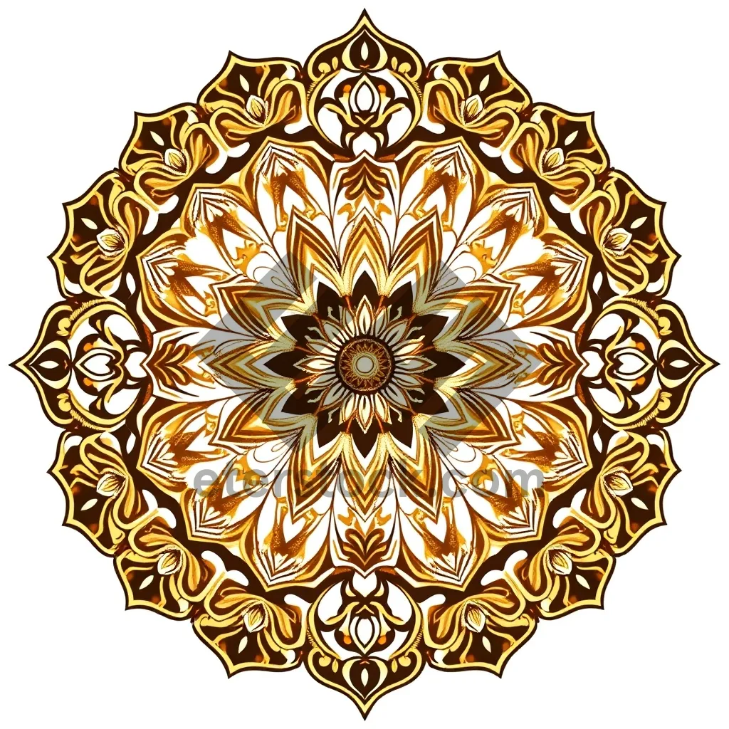 Picture of Ornate seasonal snowflake design with floral motif