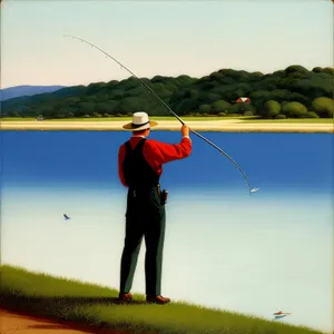 Golf swing in action on green course