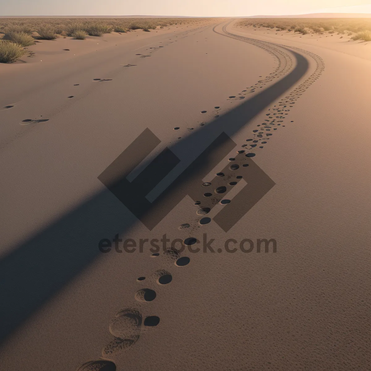 Picture of Dune Adventure: Sandy Landscape under Hot Summer Sky