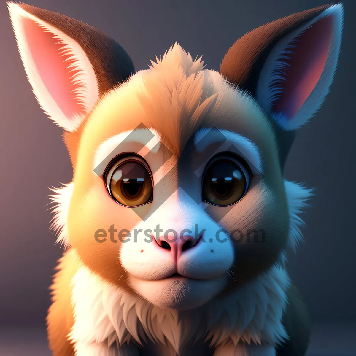 Picture of Cute cartoon animal with funny ears