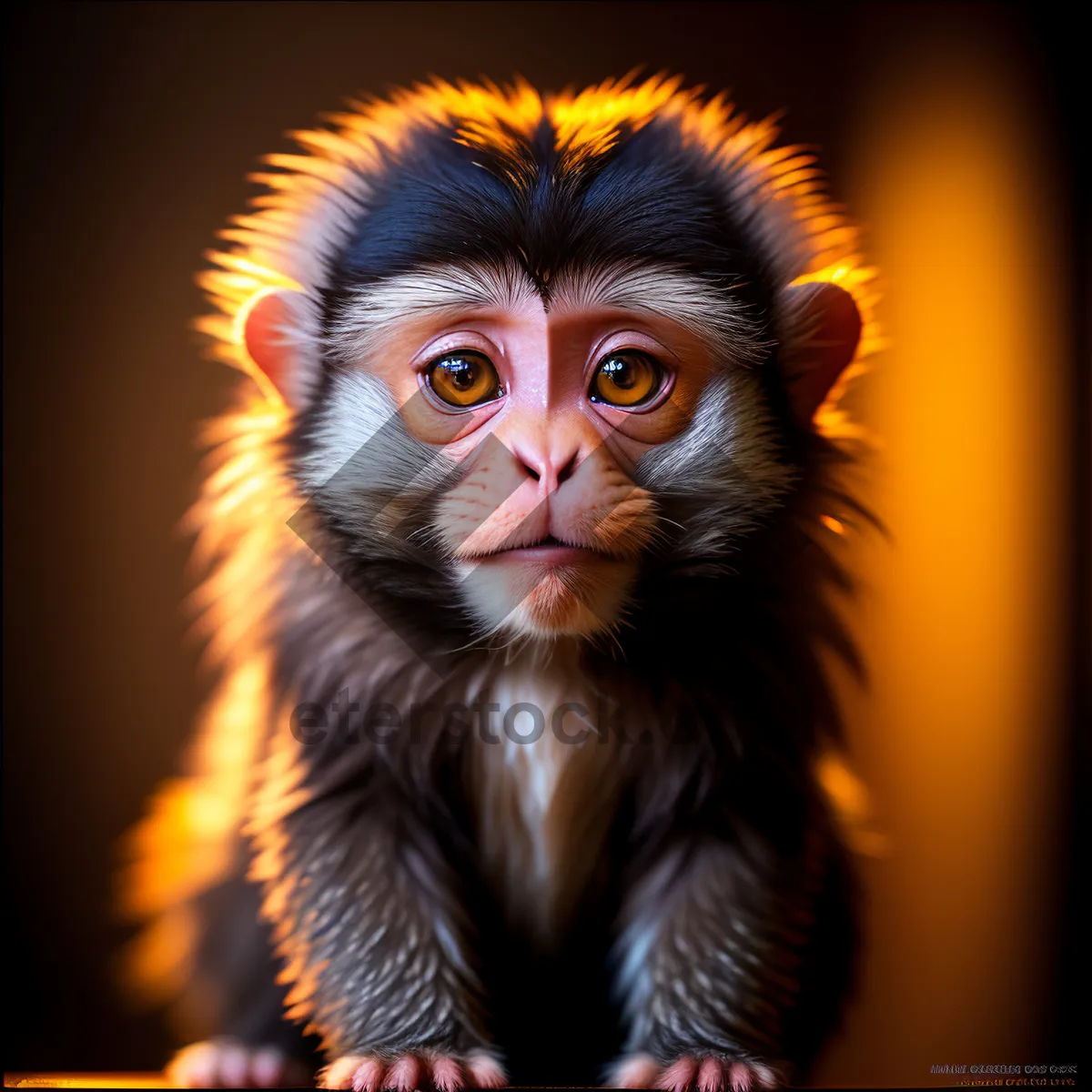 Picture of Adorable Primate With Expressive Eyes