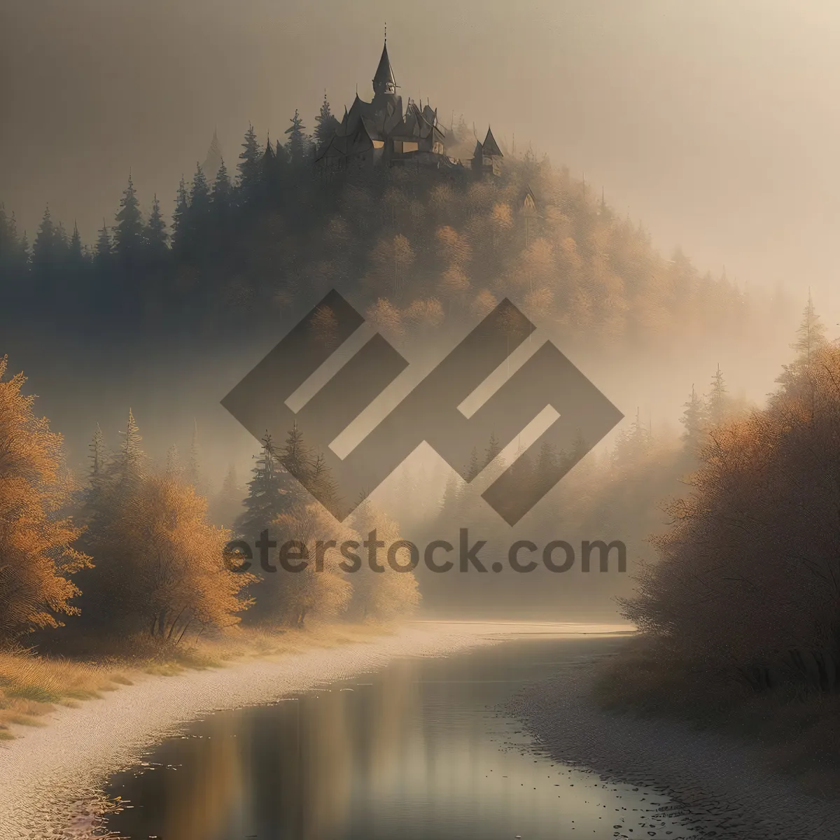 Picture of Light-Filled Sky Over Serene Landscape