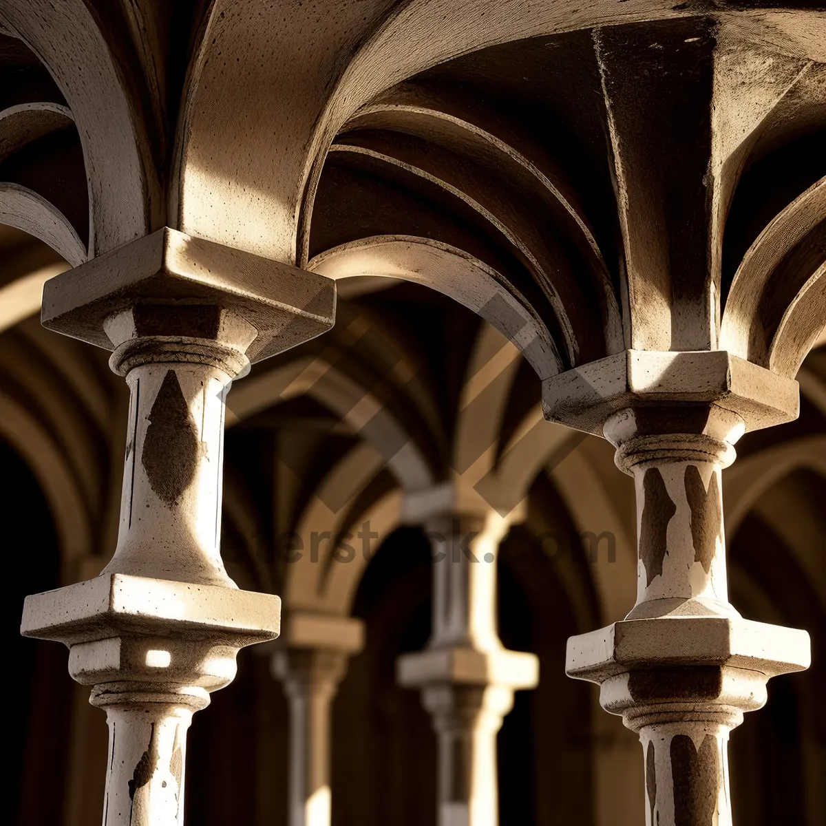 Picture of Ancient Cathedral with Stone Vaulted Roof