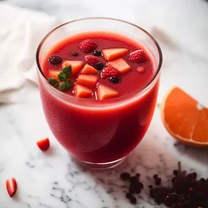 Healthy Fruit Bowl with Berries and Cream