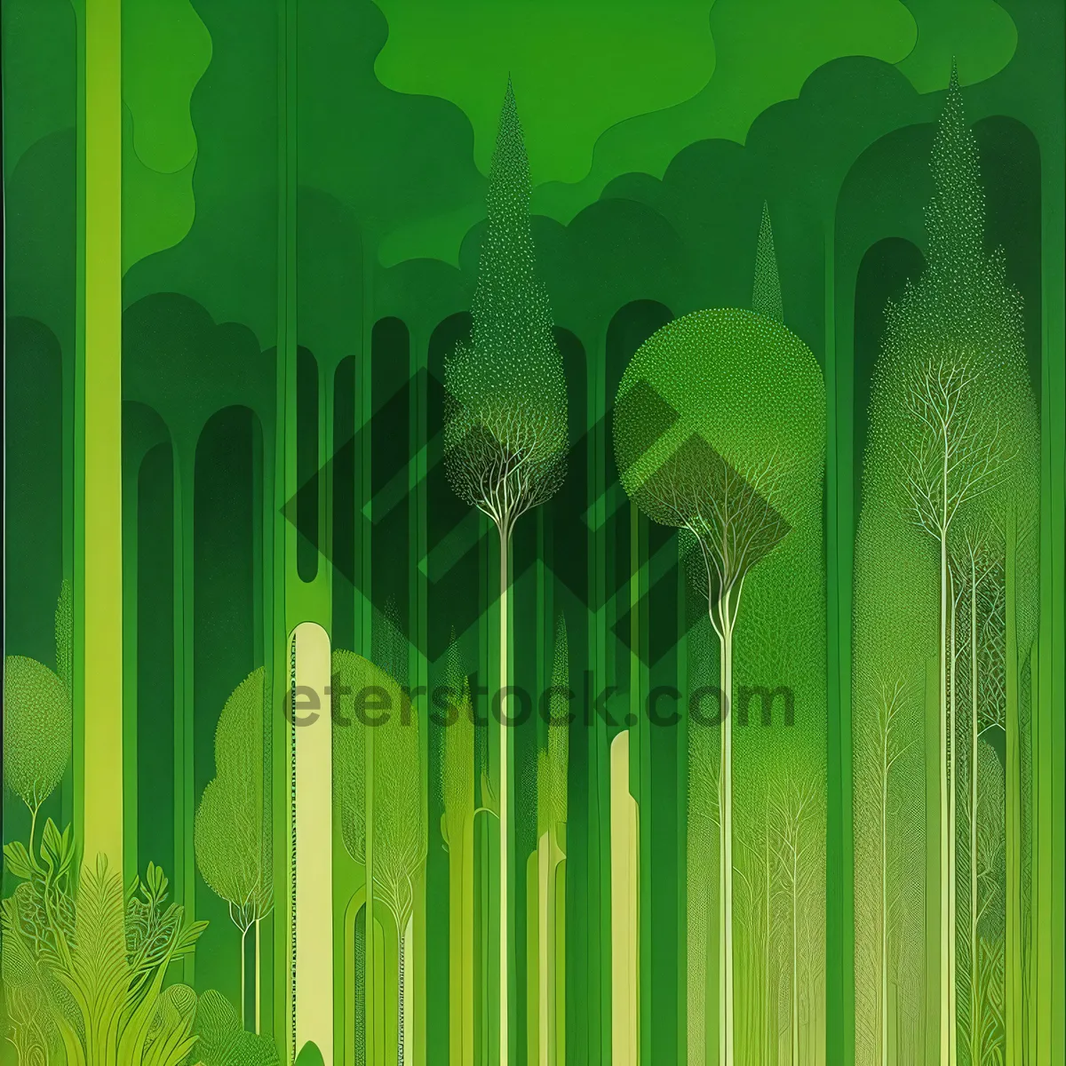 Picture of Bright Spring Cactus Garden Wallpaper with Horsetail