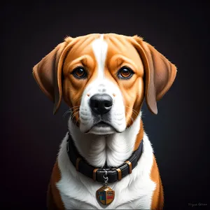 Boxer Beagle: Adorable Canine Portrait in Studio