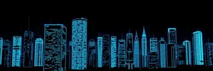 Modern Corporate Office Tower reflecting Urban Cityscape Skyline