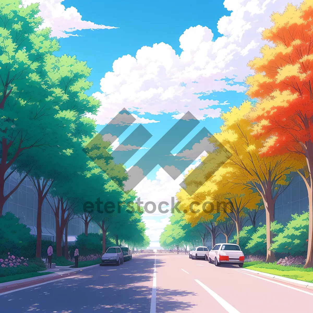 Picture of Summer Sunset Over Rural Landscape