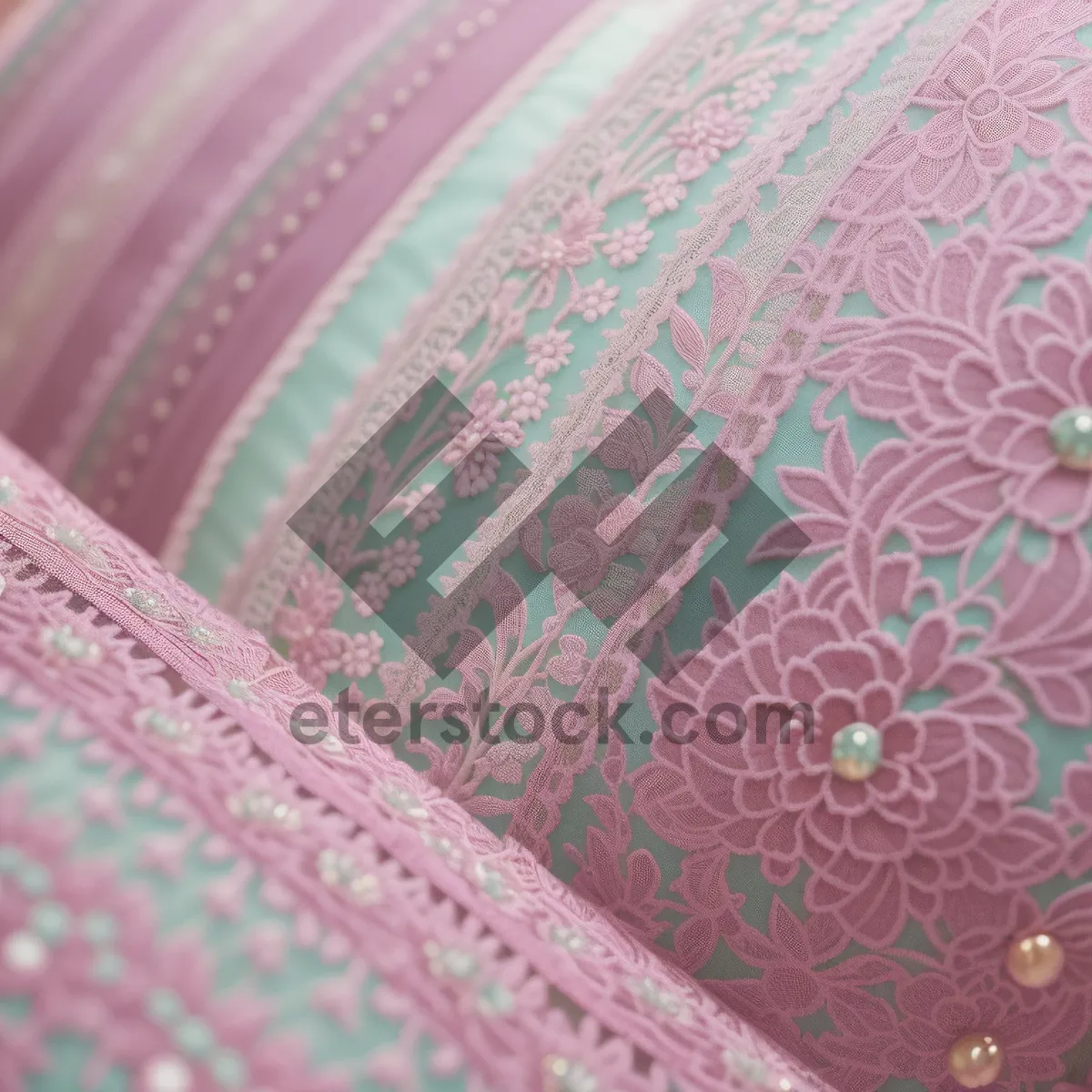 Picture of Cotton Paisley Textured Fabric Design on Backdrop