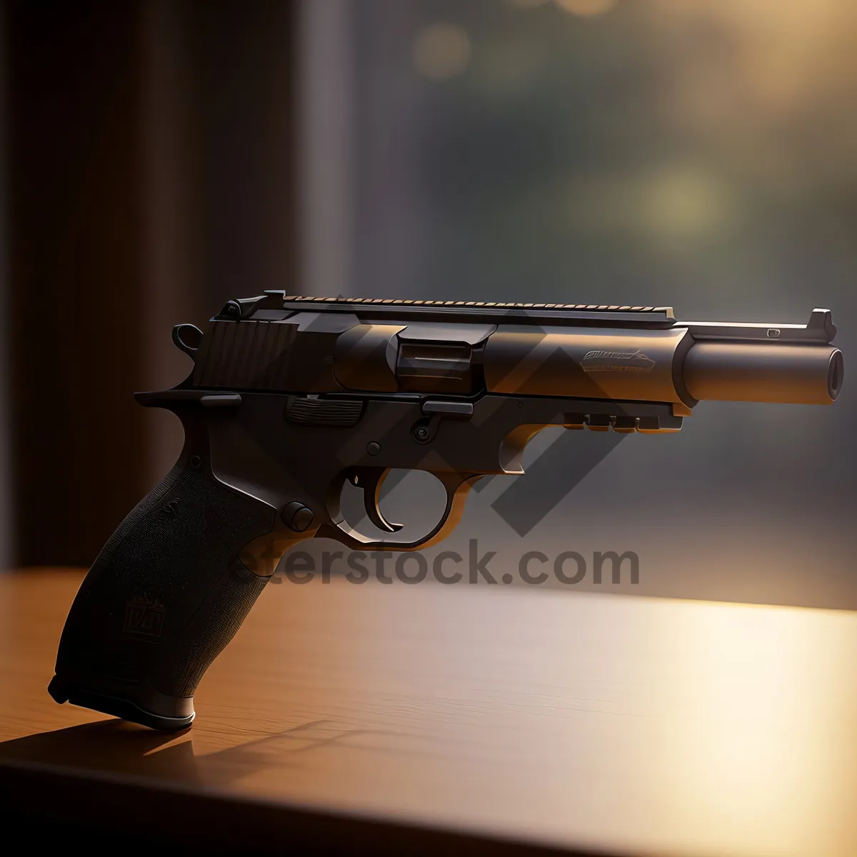 Picture of Deadly Arsenal: Military-grade Revolver Pistol for Aiming and Protection