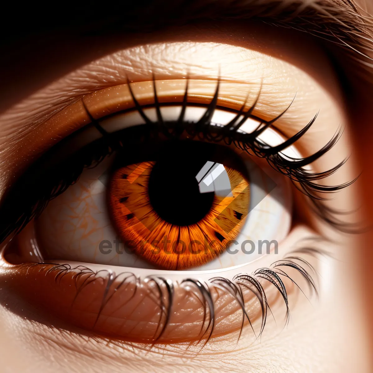 Picture of Captivating Eye Makeup Accentuating Natural Eyebrows