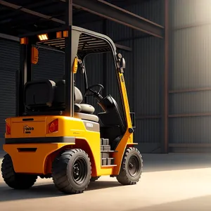 Industrial Cargo Truck in Warehouse