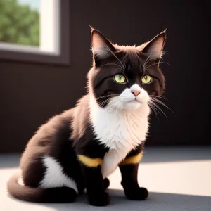 Cute Gray Kitty with Adorable Whiskers