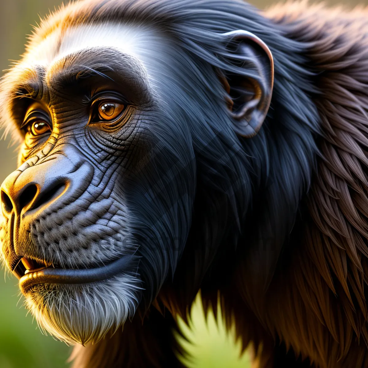 Picture of Majestic Mane: Striking Black Zebra Head Portrait