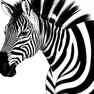 Striped Grazers in African Safari: Zebra Herd