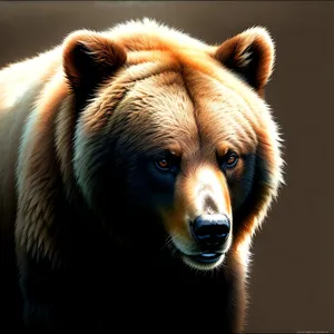 Cute Brown Bear - Majestic Wildlife Predator in Brown Fur