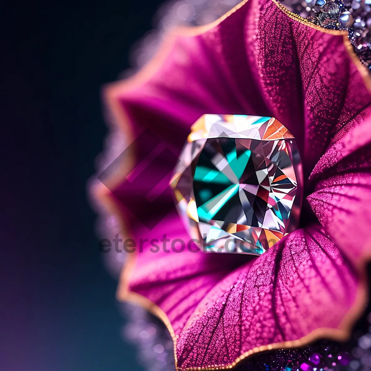 Picture of Floral Gem Pinwheel with Bangle Petals