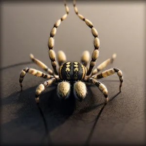 Black and Gold Garden Spider - Close-up Wildlife Shot