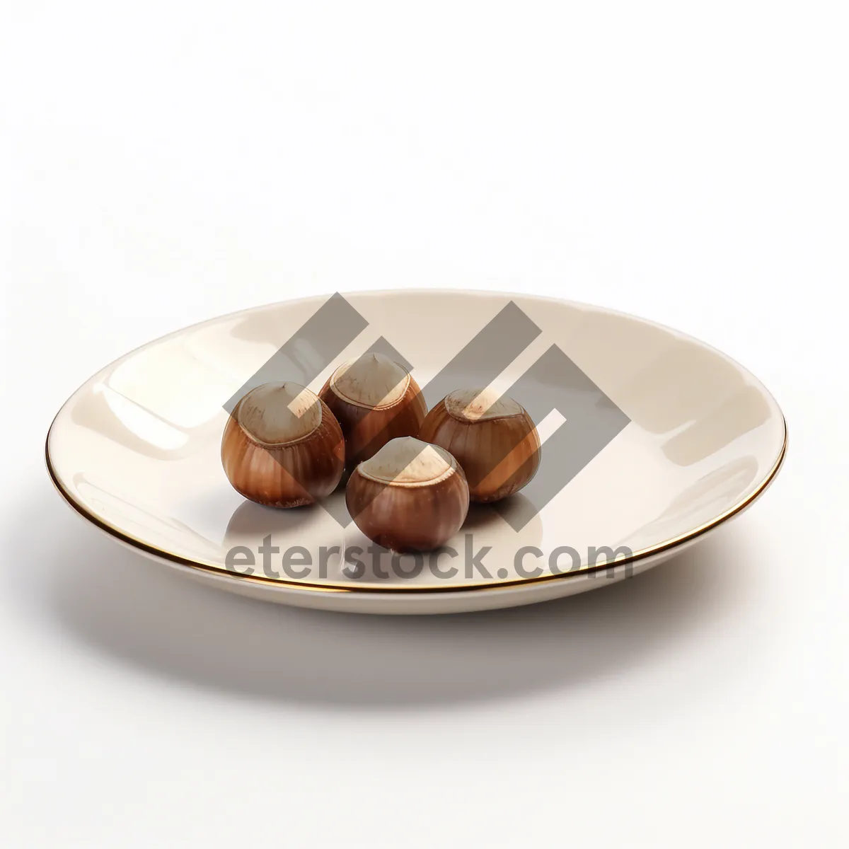 Picture of Delicious chocolate nut plate for healthy breakfast option