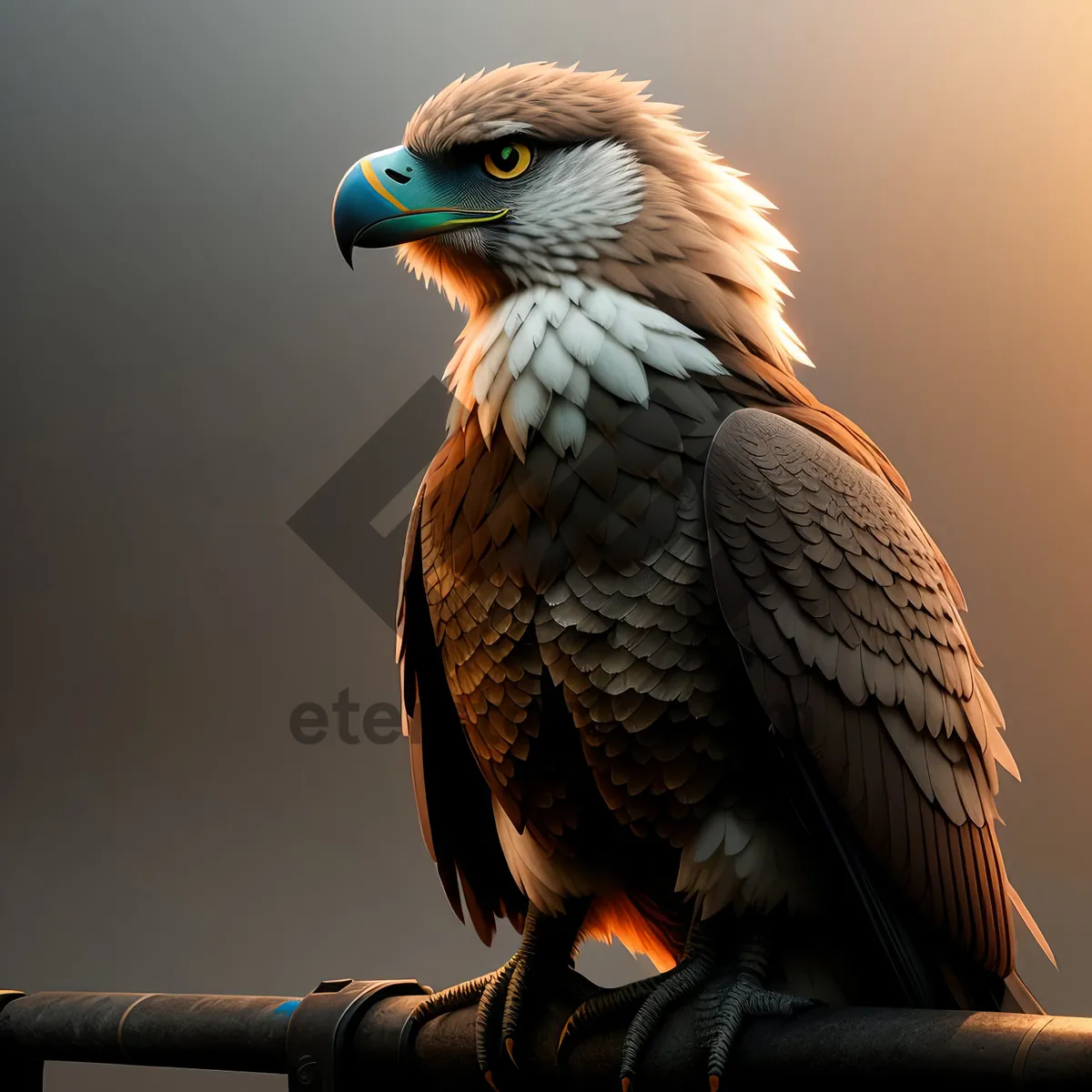 Picture of Yellow-eyed Falcon: Majestic Predator with Fiery Gaze