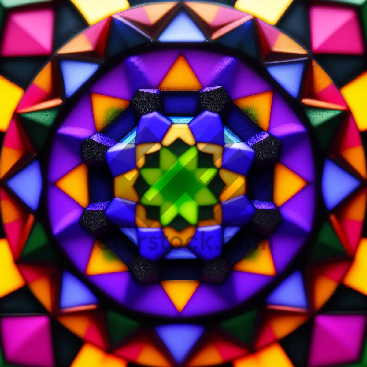 Picture of Colorful Geometric Mosaic Art Design