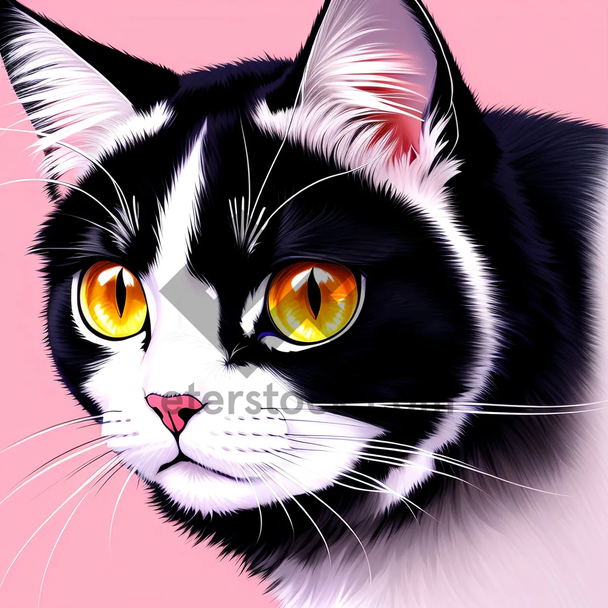 Picture of Adorable Kitty with Fluffy Black Fur and Cute Whiskers.