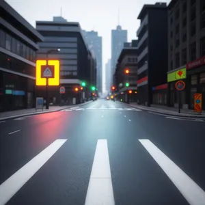 Urban Street Traffic at Dusk