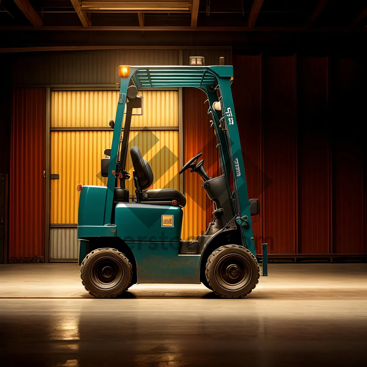 Picture of Heavy-duty Forklift in Industrial Construction Work