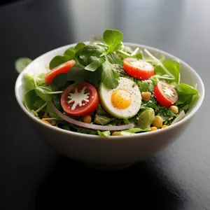 Fresh Vegetable Salad with Cheese and Tomato slices