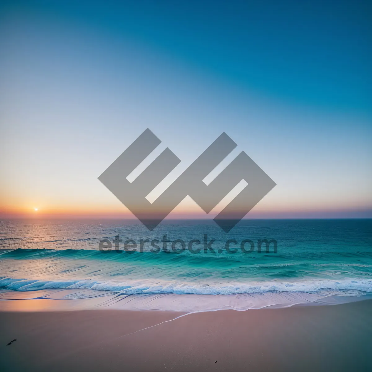 Picture of Serene Sunset Over Tropical Beach