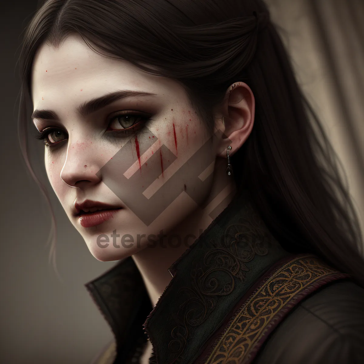 Picture of Sultry Beauty: Fashion-forward brunette with captivating eyes and flawless skin.