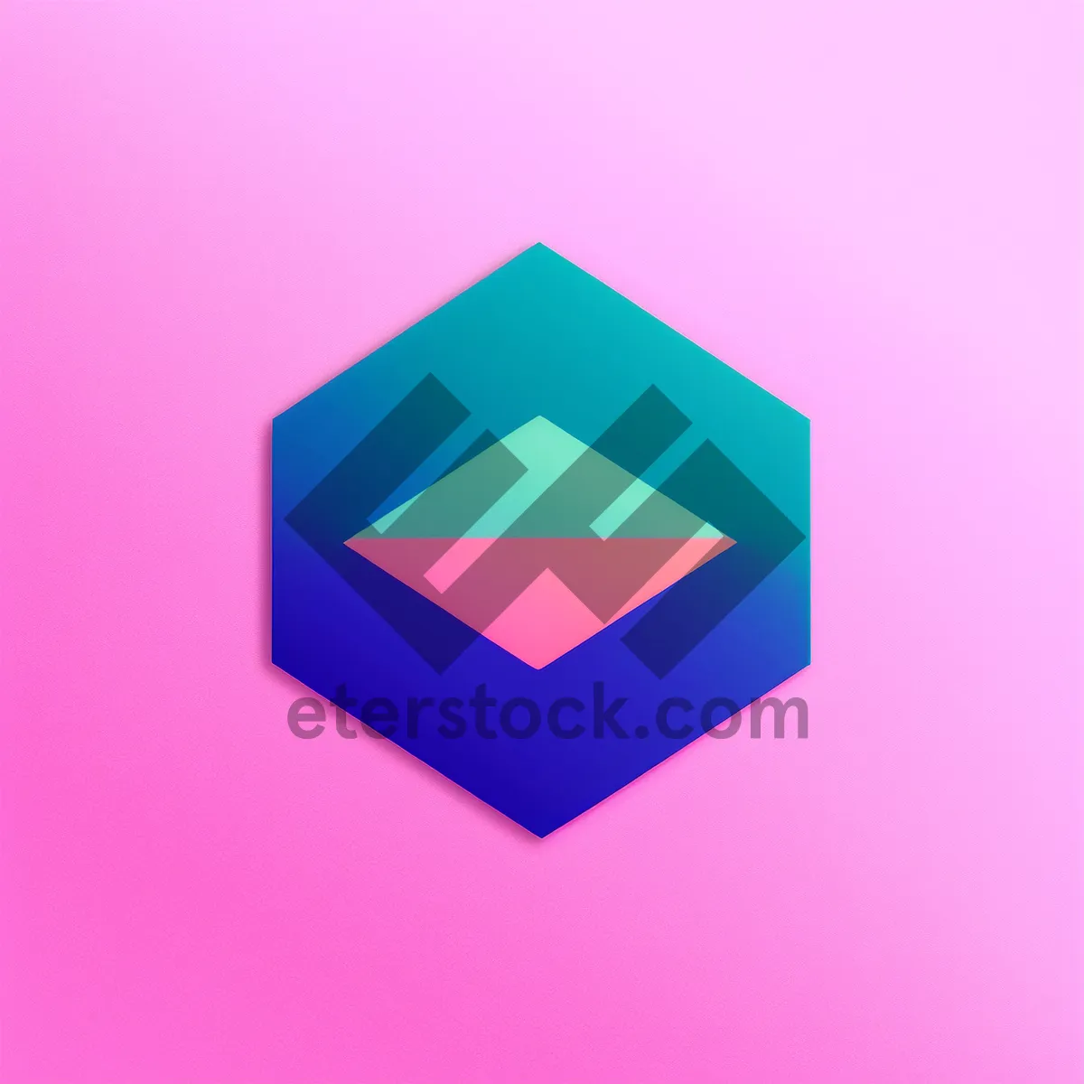 Picture of Web Design 3D Icon: Glossy House Shape Symbol