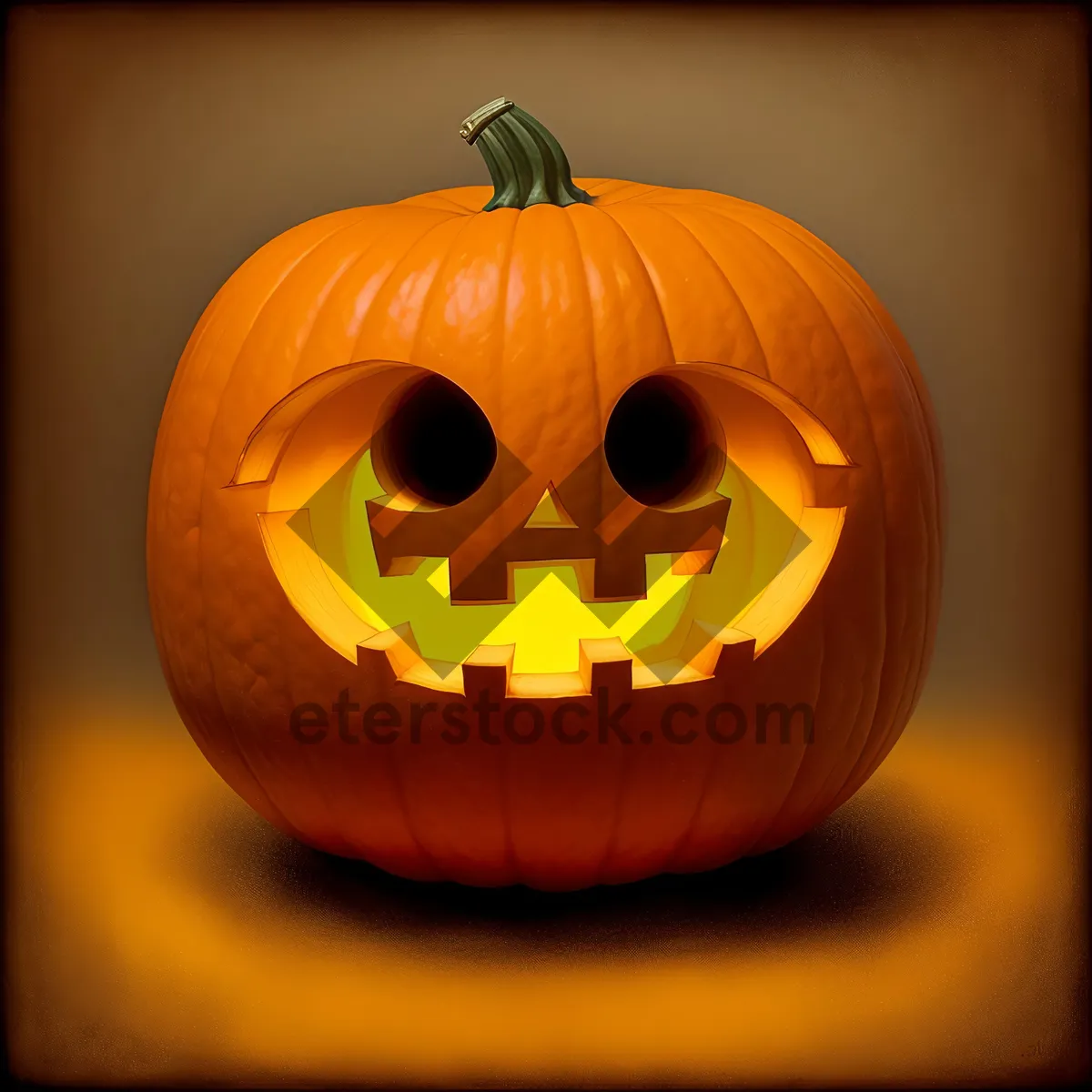 Picture of Halloween Jack-O'-Lantern Illuminating the Night