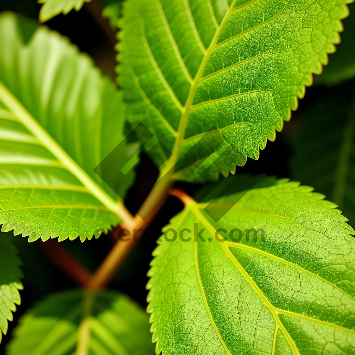 Picture of Vibrant Spring Alder Leaves in Forest