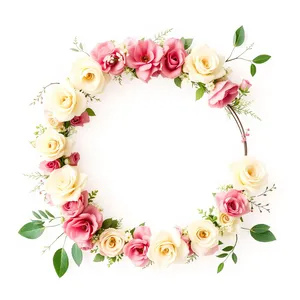 Floral Design Silhouette Wallpaper with Ornate Border