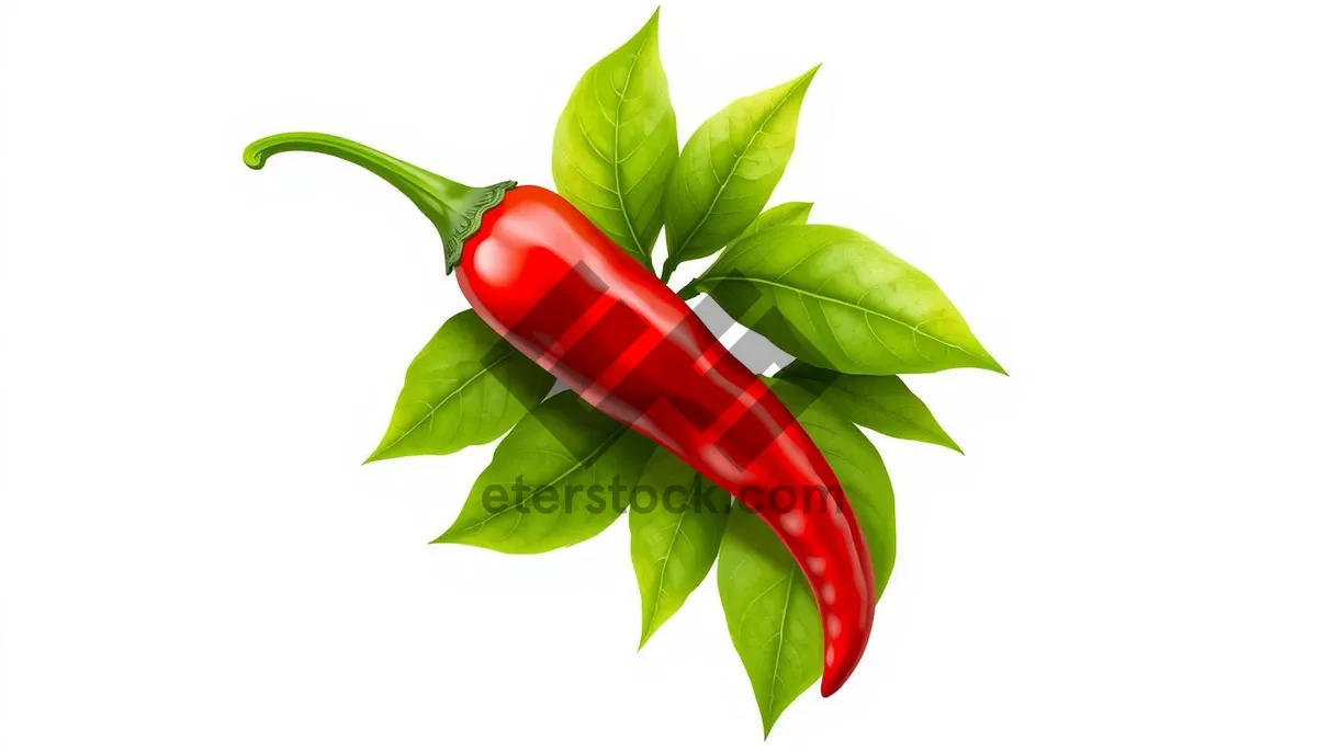 Picture of Organic plant symbol design with sweet peppers