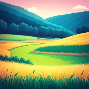Serene Summer Sky over Sunlit Meadow